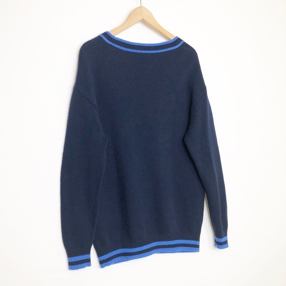 Aritzia Sunday best small navy blue Lamora V-neck boyfriend cardigan - Picture 11 of 12